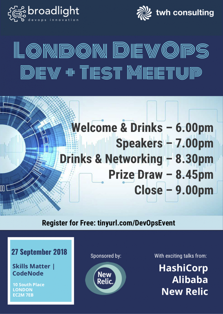 London DevOps, Dev and Test Meet Up - London - September 2018